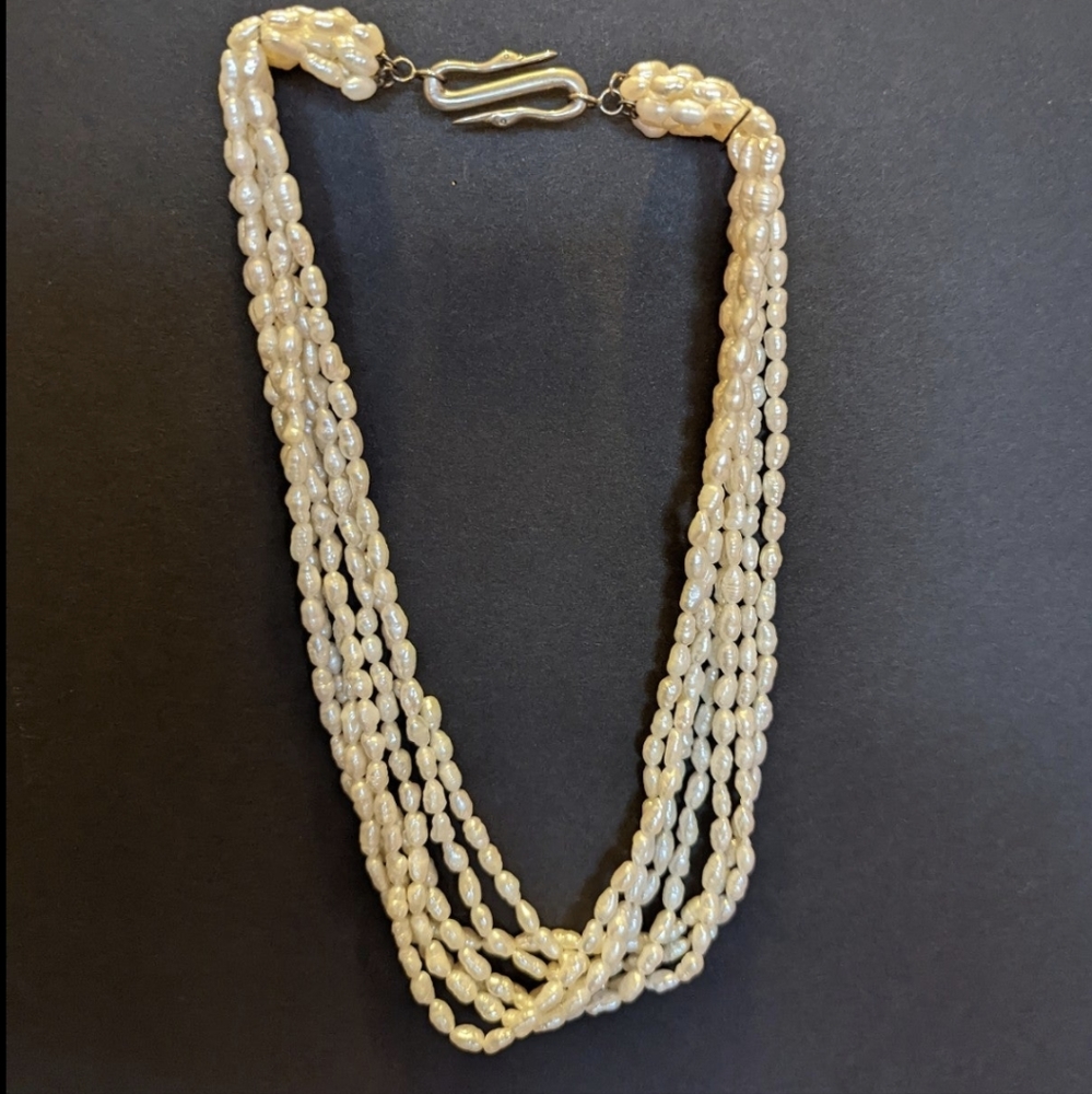 Fresh Water Pearl 7 Strand Necklace